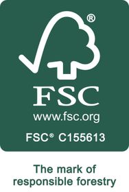 Marchio FSC con licenza C155613, il marchio della gestione forestale responsabile